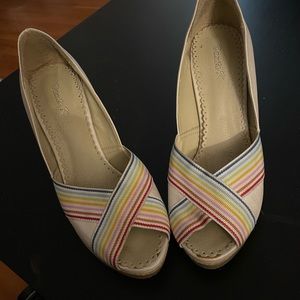 2 for  $10 Damita K open toed wedge heels